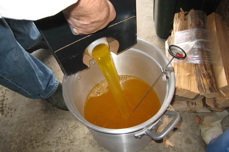 Detalle de aceite de cacahuete