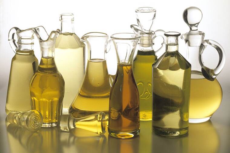 Detalle de aceite de grano de uva