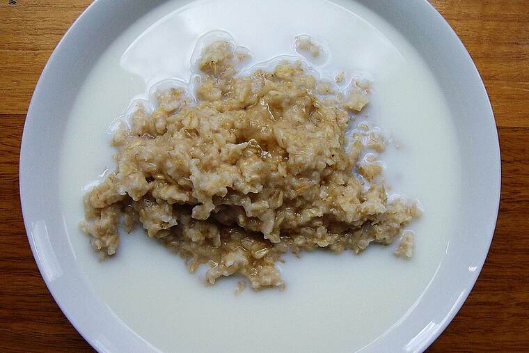 Arroz hinchado para el desayuno enriquecido