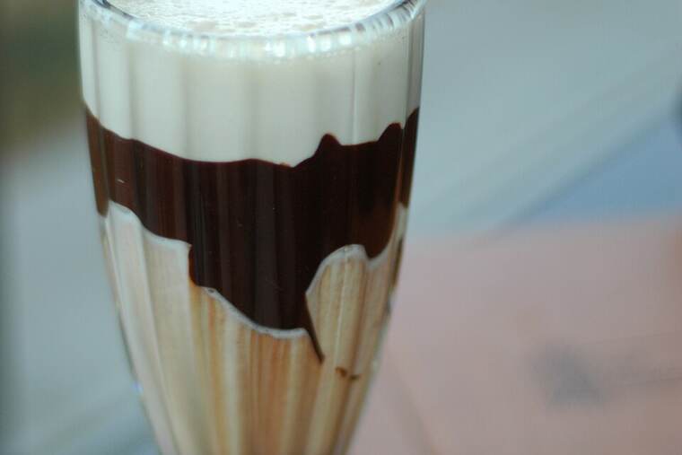 Detalle de batido de chocolate