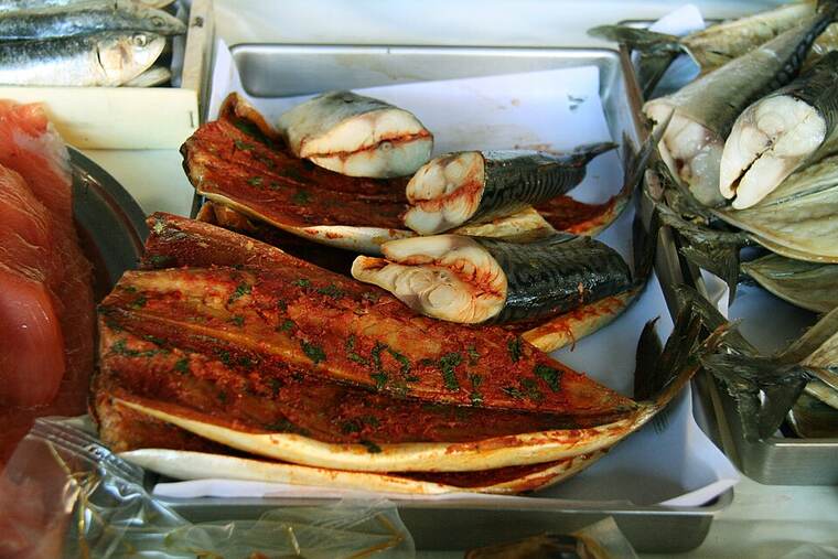 Caballa enlatada en aceite escurrida
