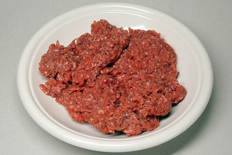 Carne picada, uno de los ingredientes de receta de barras de migas de carne picada