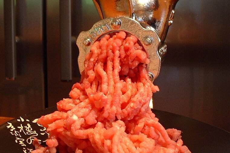 Detalle de carne picada