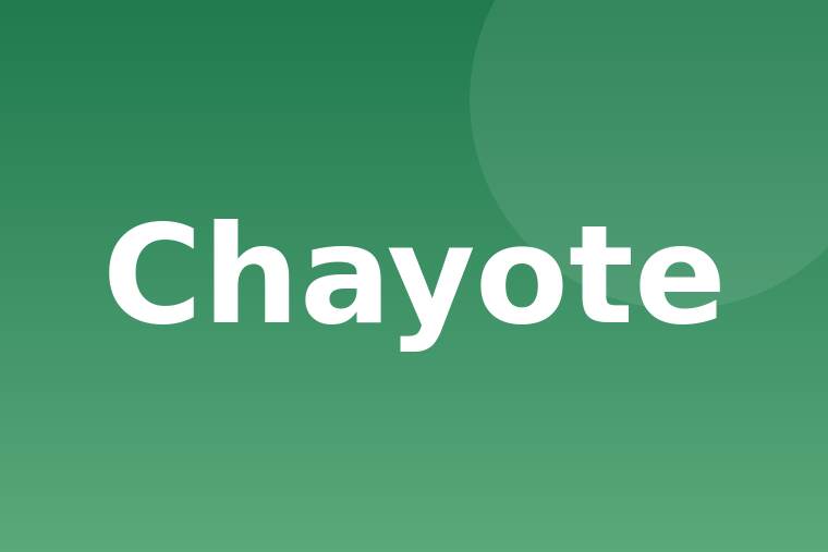 Detalle de chayote crudo