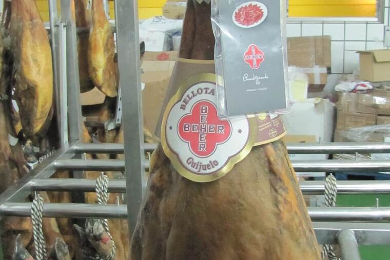 Detalle de jamón ibérico de bellota