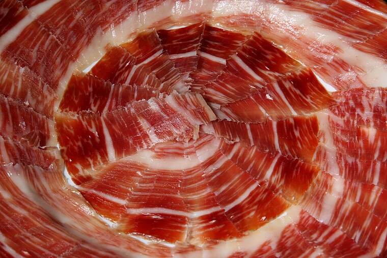 Detalle de jamón serrano