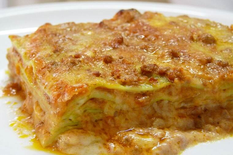 Detalle de lasaña