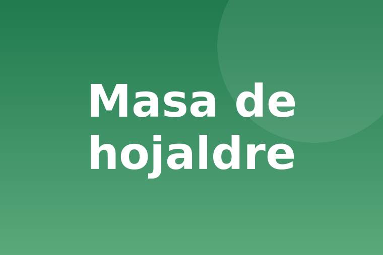 Masa de hojaldre cruda