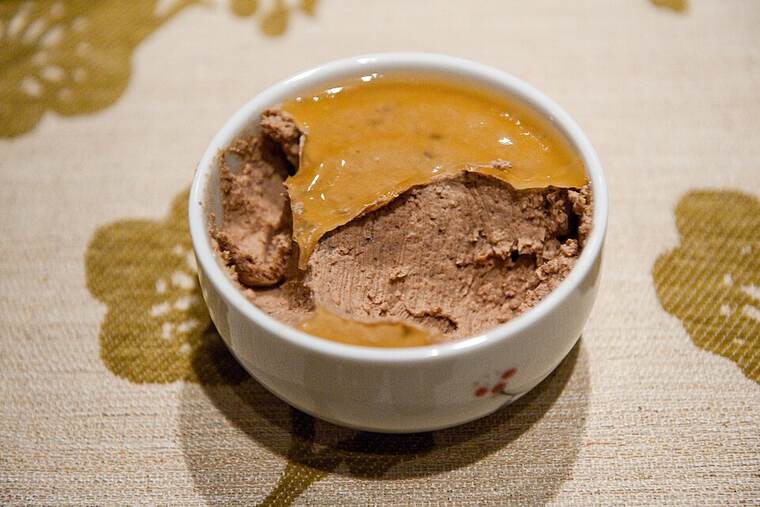 Detalle de mousse de chocolate