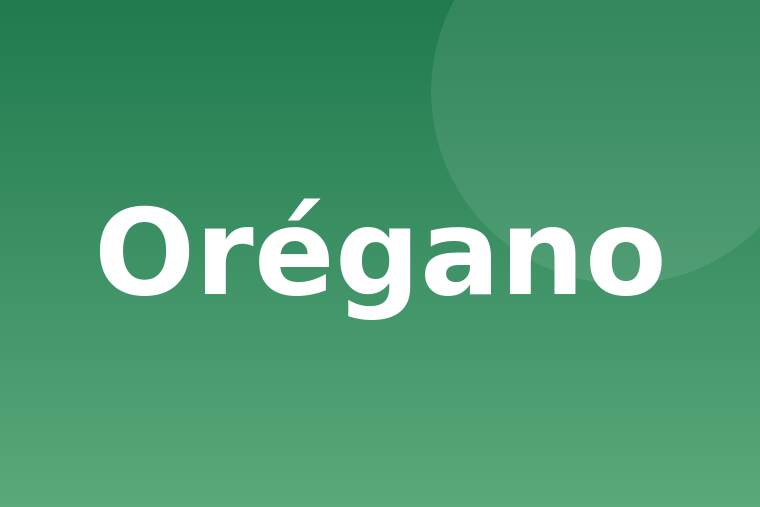 Orégano seco