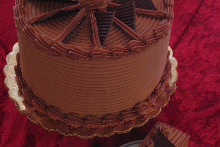 Detalle de pastel de chocolate
