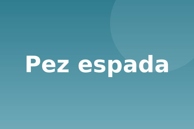 Pez espada crudo