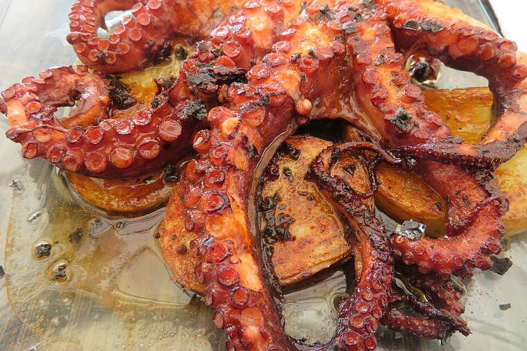 Pulpo, uno de los ingredientes de pulpo a la gallega