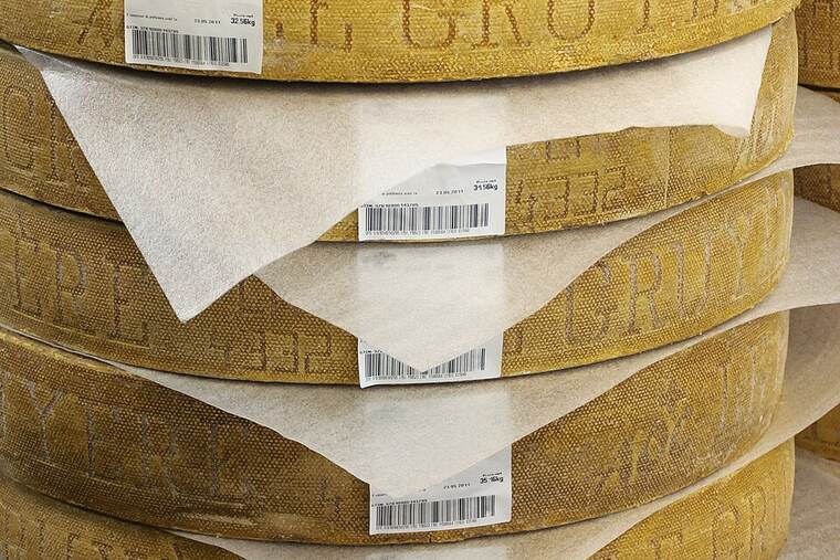 Detalle de queso gruyer