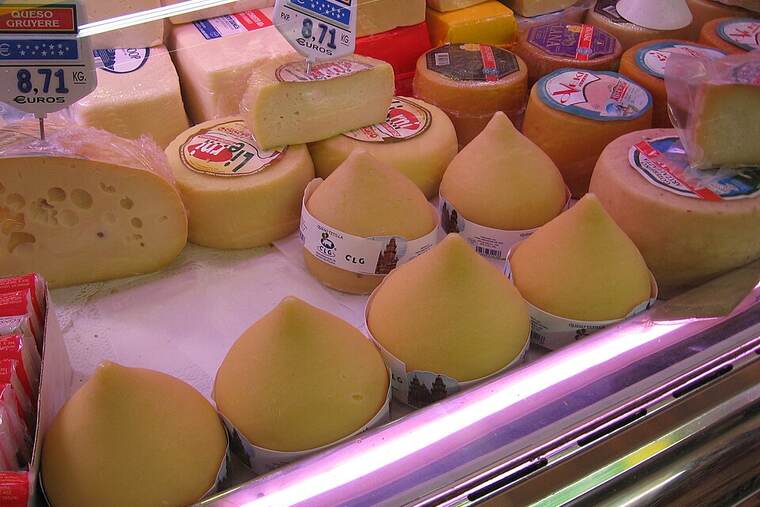 Detalle de queso tetilla