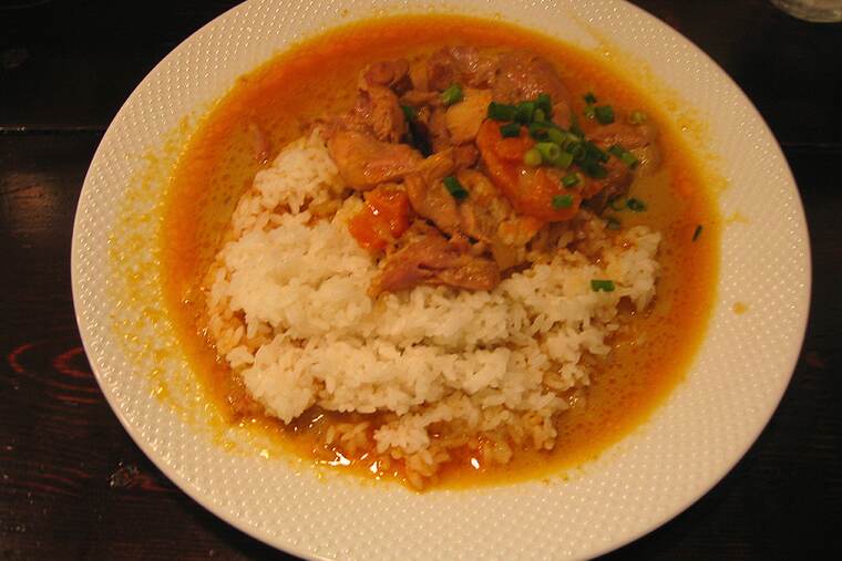 Detalle de salsa al curry