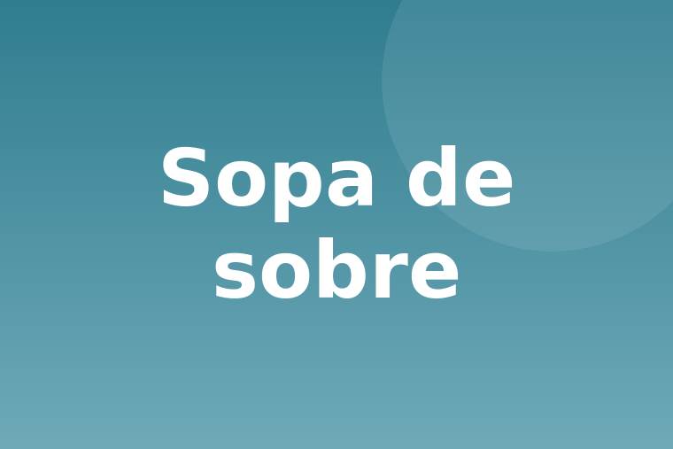 Sopa de sobre sin reconstituir