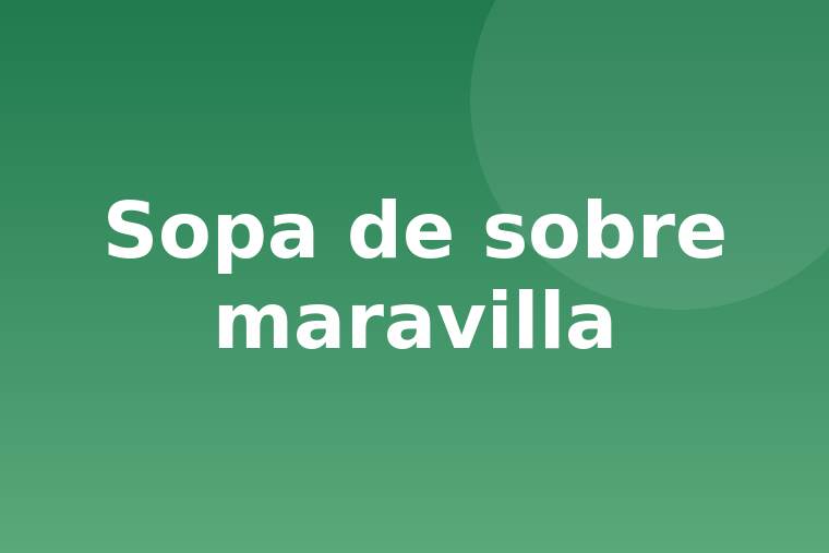 Detalle de sopa de sobre maravilla