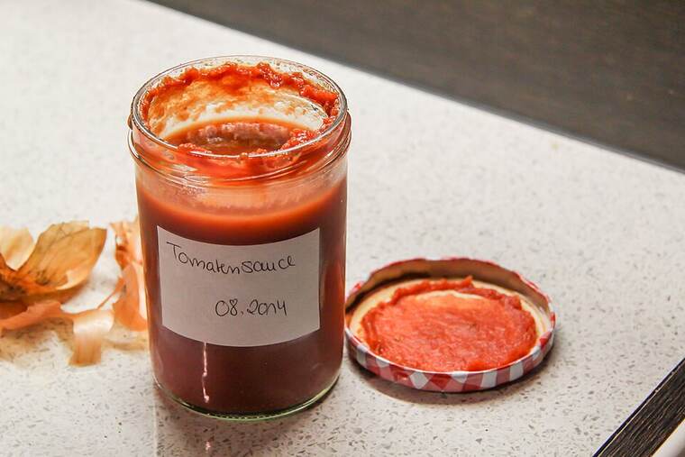 Detalle de tomate frito