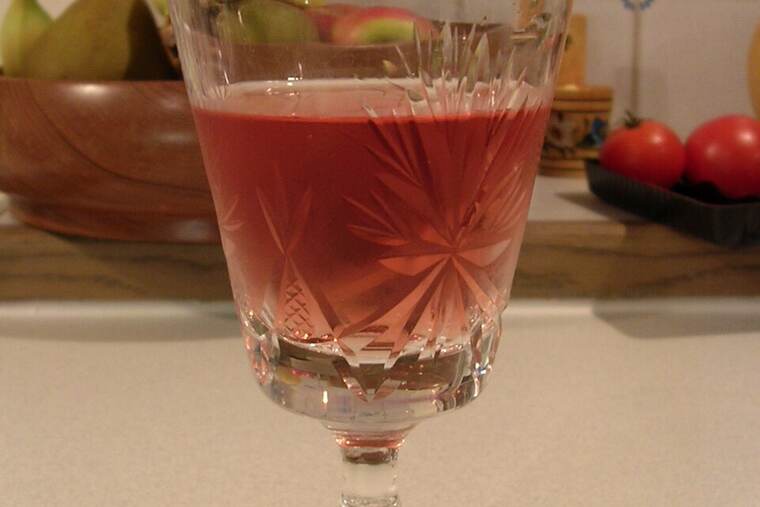 Detalle de vino rosado