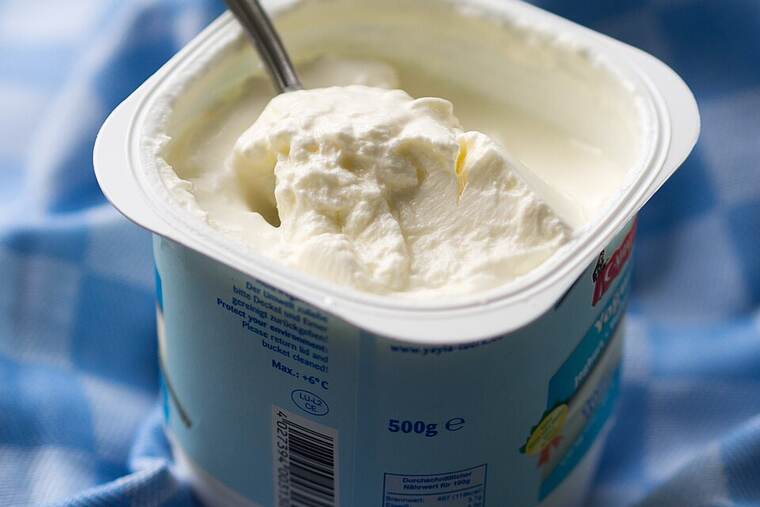 Detalle de yogur griego