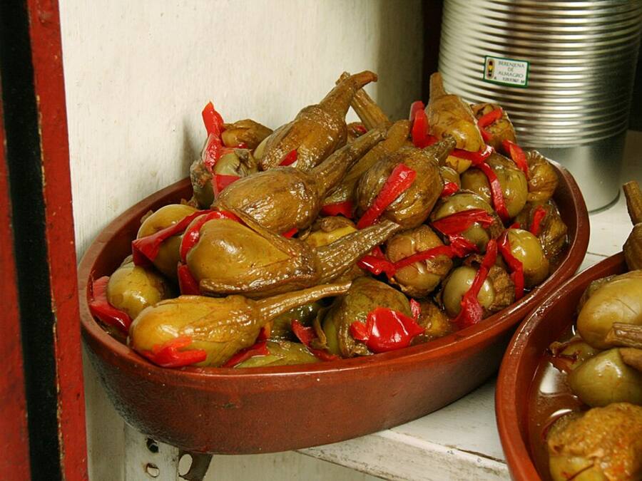 Berenjenas rellenas de verduras