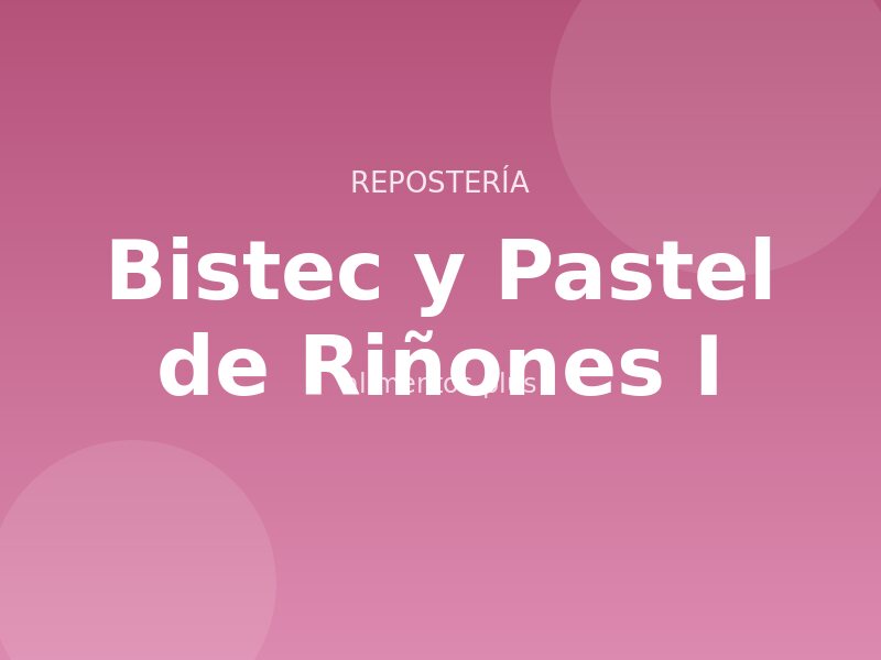 Bistec y Pastel de Riñones (I)