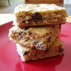 Blondies de mantequilla de maní con chispas de chocolate Receta