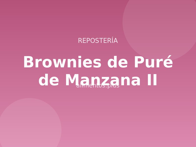 Brownies de Puré de Manzana (II)