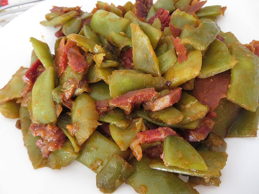Judías verdes con jamón