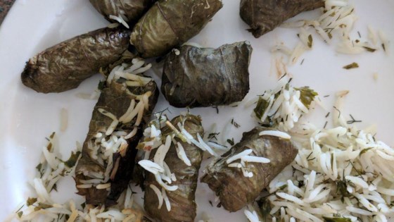 Mi propia receta famosa de hojas de parra rellenas