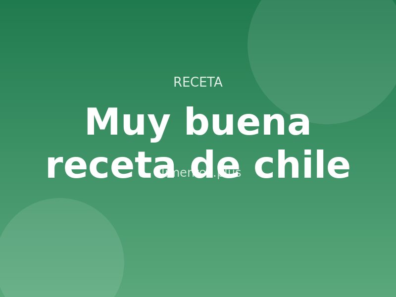 Muy buena receta de chile
