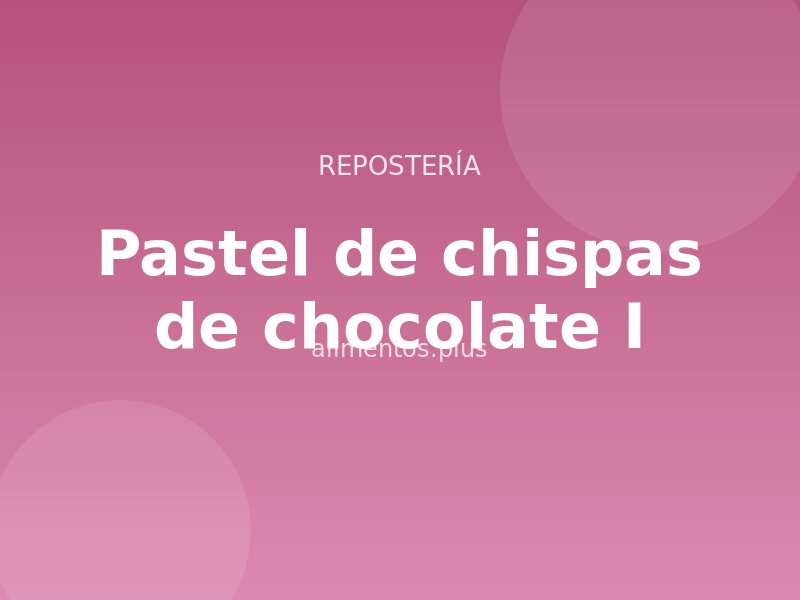 Pastel de chispas de chocolate (I)