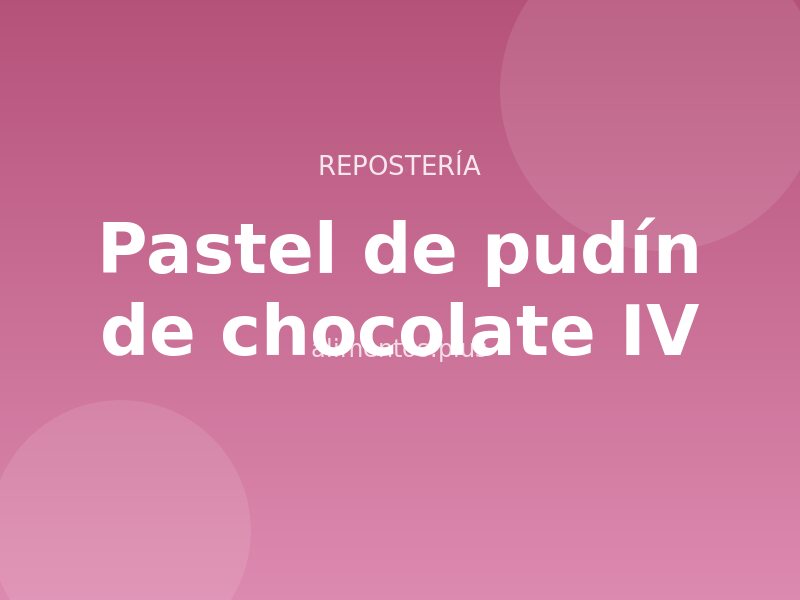 Pastel de pudín de chocolate (IV)