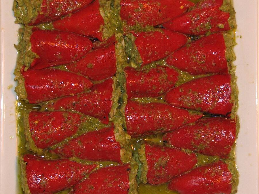 Pimientos rellenos de carne