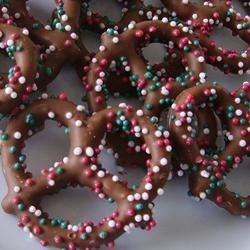 Pretzels cubiertos de chocolate Receta