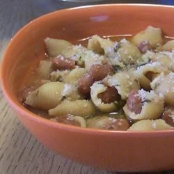 Receta clásica italiana de pasta e fagioli