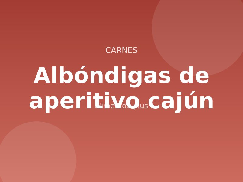 Receta de albóndigas de aperitivo cajún
