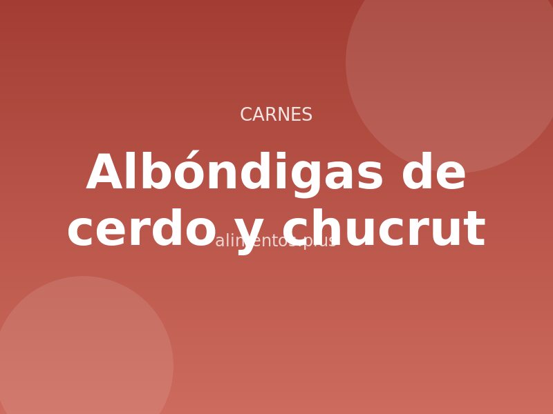 Receta de albóndigas de cerdo y chucrut