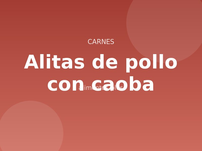 Receta de alitas de pollo con caoba