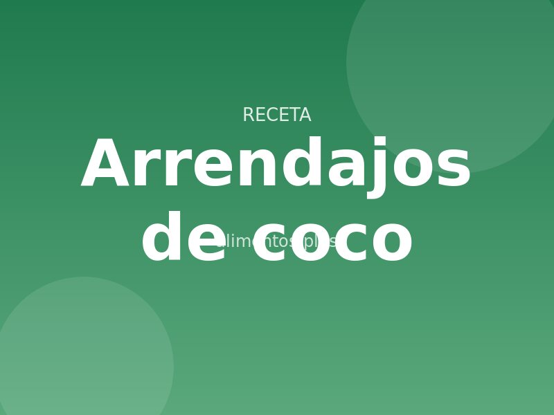 Receta de arrendajos de coco