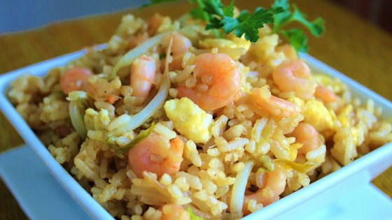 Receta de arroz frito con camarones II