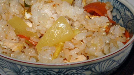 Receta de arroz frito con piña