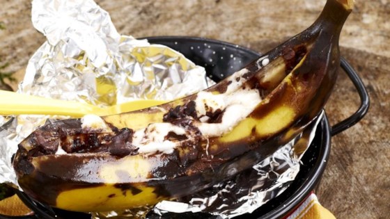 Receta de banana splits de fogata