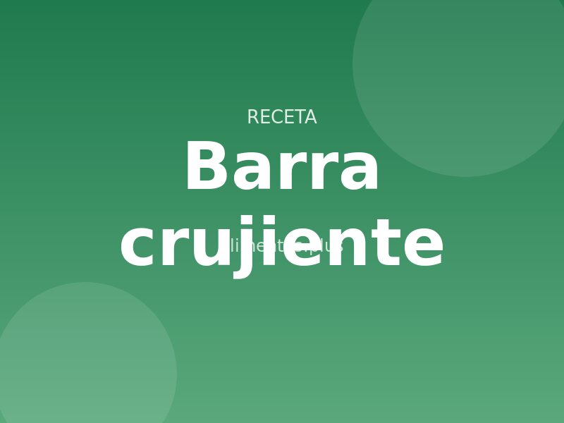 Receta de barra crujiente