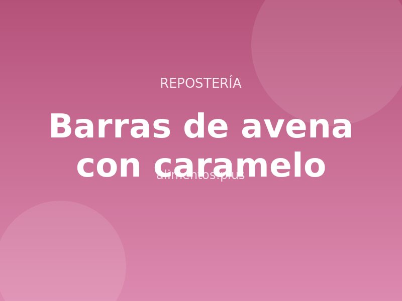 Receta de barras de avena con caramelo