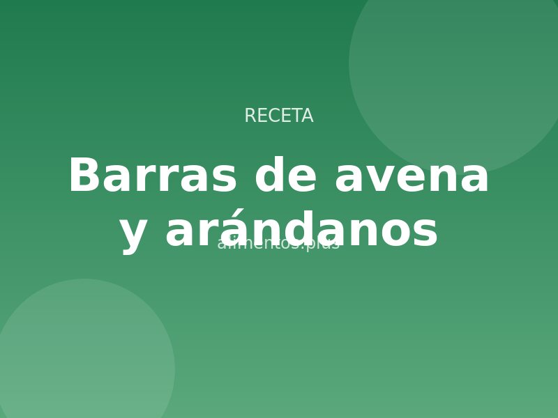 Receta de barras de avena y arándanos