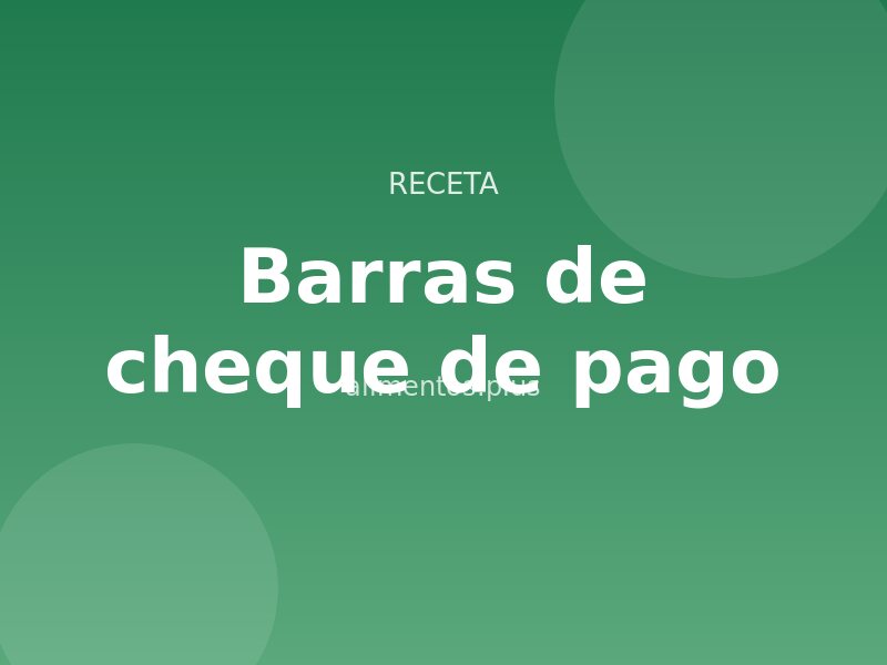 Receta de barras de cheque de pago