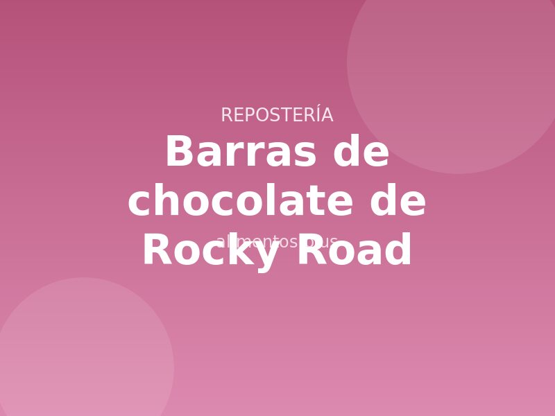 Receta de barras de chocolate de Rocky Road