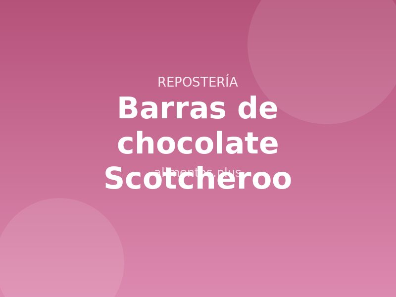 Receta de barras de chocolate Scotcheroo
